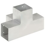vidaXL Connecteur de poteau Forme en X Métal galvanisé 101x101 mm