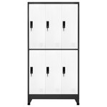 vidaXL Armoire à casiers Anthracite et blanc 90x45x180 cm Acier