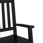 vidaXL Chaises à bascule enfants lot de 2 noir bois de peuplier massif