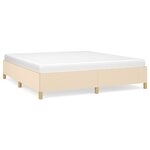 vidaXL Cadre de lit Crème 160 x 200 cm Tissu