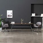 vidaXL Chaise pivotante de bureau Gris Tissu
