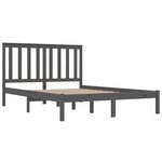 vidaXL Cadre de lit Gris Bois de pin massif 200x200 cm
