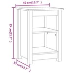 vidaXL Tables de chevet 2 Pièces Marron miel 40x35x55 cm Bois pin massif