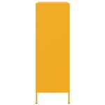 vidaXL Buffet haut jaune moutarde 68x39x113 cm acier