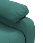 vidaXL Fauteuil inclinable électrique Vert foncé Tissu