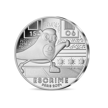 France 2023 - collection mascotte jo paris 2024 - vague 1-10€ argent nâ°5/18