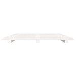 vidaXL Cadre de lit Blanc 75x190 cm Bois de pin massif