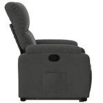 vidaXL Fauteuil inclinable gris foncé tissu microfibre