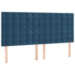 vidaXL Cadre de lit avec tête de lit Bleu foncé 160x200 cm Velours