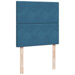 vidaXL Sommier à lattes de lit avec matelas bleu 80x200 cm velours