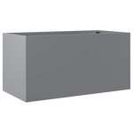 vidaXL Jardinière argenté 62x30x29 cm acier galvanisé