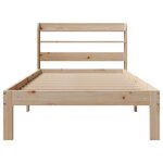 vidaXL Cadre de lit avec tête de lit 75x190 cm bois de pin massif