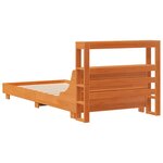 vidaXL Cadre de lit sans matelas cire marron 90x190 cm bois pin massif