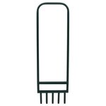 vidaXL Aérateur de pelouse 5 dents creuses vert acier enduit de poudre