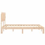 vidaXL Cadre de lit avec tête de lit 140x190 cm bois massif