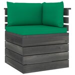 vidaXL Canapé d'angle palette de jardin avec coussins Bois de pin