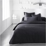 Taie de traversin - 45 x 185 cm uni - Fusain