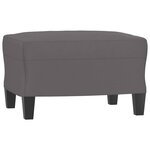 vidaXL Ensemble de canapés 3 Pièces avec coussins Gris Similicuir