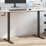 vidaXL Cadre de bureau debout noir (94-135)x60x(70-114) cm acier