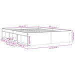 vidaXL Cadre de lit sonoma gris 140x200 cm