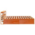 vidaXL Cadre de lit avec tête de lit cire marron 140x190cm bois de pin