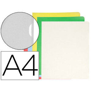 Pochette coin q-connect polypropylène grainé économique 12/100e coloris assortis transparent sachet 10 unités