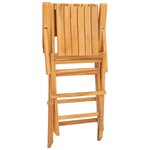 vidaXL Chaises de jardin pliantes lot de 2 55x61x90cm bois massif teck