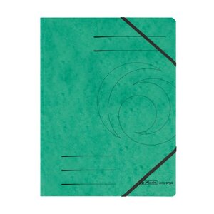 Pack de 5 Chemises à élastiques easyorga A4 carton Vert HERLITZ