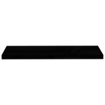 vidaXL Étagère murale flottante 2 Pièces Noir brillant 90x23 5x3 8 cm MDF