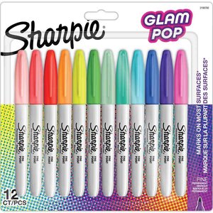 Marqueur permanent FINE 'Glam Pop' blister de 12 SHARPIE