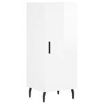 vidaXL Buffet haut Blanc brillant 34 5x34x180 cm Bois d'ingénierie