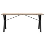 vidaXL Table à manger cadre en Y 180x90x75 cm bois de pin massif fonte