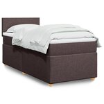 vidaXL Sommier à lattes de lit avec matelas Marron foncé 100x200 cm