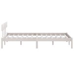 vidaXL Cadre de lit Blanc Bois de pin massif 135x190 cm Double