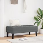 Banc vidaXL Gris Foncé 113x57x39 cm Tissu