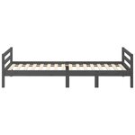 vidaXL Cadre de lit Gris 75x190 cm Bois de pin massif