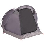 vidaXL Tente de camping tunnel 3 personnes gris et orange imperméable