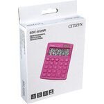 Calculatrice bureau sdc-812 - 12 chiffres 124x102x25mm Rose CITIZEN