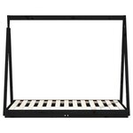 vidaXL Cadre de lit pour enfant noir 70x140 cm bois de pin massif