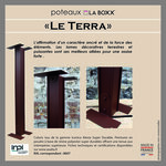 "LE TERRA"  poteau universel pour boîte aux lettres. Glissières pour lames décoratives Décolame
