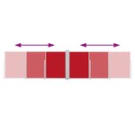 vidaXL Auvent latéral rétractable Rouge 140 x 600 cm