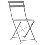 vidaXL Mobilier de bistro 3 Pièces Acier Gris