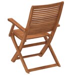 vidaXL Chaises pliables de jardin lot de 4 bois massif d'acacia
