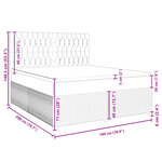vidaXL Sommier à lattes de lit avec matelas Gris clair 180x200cm Tissu