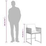 vidaXL Chaises de jardin avec coussins lot de 4 gris résine tressée