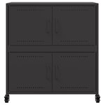 vidaXL Buffet noir 68x39x72 cm acier laminé à froid