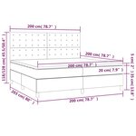 vidaXL Sommier à lattes de lit matelas et LED Rose 200x200 cm Velours