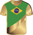 Pièce de monnaie en Or 3000 Francs g 0.031 (1/1000 oz) Millésime 2023 Gold Gift BRAZIL JERSEY