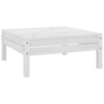 vidaXL Salon de jardin 5 Pièces Blanc Bois de pin massif