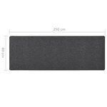 vidaXL Tapis de couloir Anthracite 80x250 cm